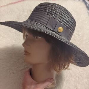 Vintage Wide Brim Ribbon Band Straw Sun Hat